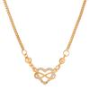 Colar de Diamante Amor Cruzado Europeu e Americano Moda Retrô Elegante Borboleta Franja em Forma de Coração Corrente para Clavícula Corrente de Suéter de Celebridade da Internet
