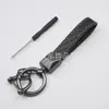 Chaveiro de couro para carro transfronteiriço, chaveiro artesanal com padrão de diamante, chaveiro de casal, chaveiro de bolsa e carro