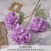 Flores Artificiales con 3 Cabezas, Flores Falsas de Hortensia para Fotografía de Bodas, Decoración, Celebraciones de Bodas, Sala de Estar, Hogar, Hotel, Decoraciones de Pasillos, Flores Hechas a Mano