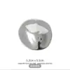 F027 Broche Redondo Irregular Simples e Elegante, Pinos Geométricos Retrô Franceses para Blazer de Terno Suéter