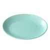 Vajilla Imitación Porcelana Melamina Plato Verde Mate Plato Imitación Porcelana Comercial Plato Comida Rápida Plato para Platos Salteados Fríos Plato para Arroz con Tapa