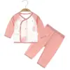 Ropa Interior de Bebé Verano Fina Sin Varillas Ropa para Recién Nacidos Traje de Algodón Puro Manga Larga Ropa para Aire Acondicionado Pijama de Bebé Estampado