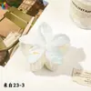 Nuevo Clip de Huevo con Flores Qiyue Moda Impresión UV Pasador de Orquídea Florale Clip de Tiburón Creativo Europeo y Americano