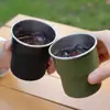 Copo de passo de ondulação de camada única 304 Xícara de café de aço inoxidável Alça de acampamento ao ar livre Copo Ins Copo de alça de alto valor de cor