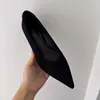 Zapatos de mujer de gamuza nuevos para otoño-invierno, de corte bajo, modernos y cómodos, con punta fina, estilo francés para la noche, para mujer 2026