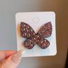 Presilha de cabelo de borboleta colorida com strass para crianças Versão coreana de doce princesa franja lateral clipe de trás da cabeça presilha de cabelo fofa