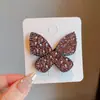Presilhas de Cabelo Infantis Estilo Coreano Borboleta Princesa Franja Grampo Lateral Menina Pequena Presilha de Cabelo com Strass Acessórios de Cabelo de Ano Novo para Crianças