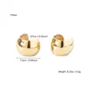 Moda Elegante, Simples e de Alto Padrão Geométrico em U Clipe de Orelha Aço Inoxidável Banhado a Ouro 18K Conjunto de Clipe de Orelha Feminino Fivela de Orelha