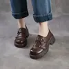 Mocasines retro británicos para mujer, nuevo estilo primavera 2026, suela gruesa, zapatos pequeños de cuero elegantes y versátiles para personas menudas, hacen que los pies parezcan más pequeños