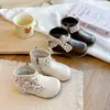 Botines con Lazo para Niñas de 3 a 8 Años, Botas Dulces de Princesa para Otoño e Invierno, Suela Suave Antideslizante para Niñas