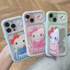 Soporte de gato lindo se transforma instantáneamente en una funda de teléfono, adecuado para iPhone 17 Pro Max, funda de color sólido transparente cielo estrellado para iPhone 16