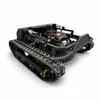 Cortacésped todoterreno tipo tanque, trituradora de maleza para desmonte de terrenos, cortacésped pequeño para uso doméstico, a gasolina, totalmente automático, con orugas y control remoto
