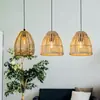 Lustre de Rattan a Bateria Novo Transfronteiriço à Prova d'Água LED para Exterior Sala de Estar Pátio Sala de Jantar Acampamento Lâmpada Decorativa