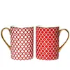 Xícara de Café em Porcelana Óssea Banhada a Ouro Estilo Europeu Palaciano Transfronteiriça, Caneca Cerâmica Doméstica, Lembrança de Casamento, Presente Comemorativo