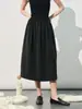 Falda Midi Nueva de Seda Seleccionada Cuidadosamente con Cintura Elástica, Sensación de Alta Gama, Hecha de Seda de Morera, Elegante Falda Bodycon de Cintura Alta