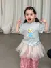 Ropa para Niños Weimu Conjunto para Niñas Camiseta de Manga Corta Estilo Verano Delgado 2026 Ropa Casual para Niños Top y Pantalones para Bebé Clase a