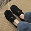 Zapatos Talla Grande 33-43 Mocasines Camelia de Tacón Bajo 2026 Nuevos Zapatos para Mujer Zapatos Planos Retro Británicos para Mujer