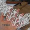 Exquisita Organza Seda de Leche Bordado Encaje DIY Ropa Materiales Hechos a Mano DIY Vestido de Novia Tirantes Accesorios