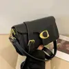 Bolsa Feminina Fashion Bolsa Quadrada Pequena de Camada Dupla 2025 Nova Bolsa Transversal de Ombro Duas Alças