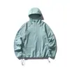 Sudadera con capucha retro básica de media cremallera serie Rumengshan para hombre, top deportivo casual de otoño de corte holgado