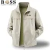 Nova Jaqueta Tendência da Moda Casual Primavera e Outono para Homens, Cardigã Casaco de Trabalho Cor Sólida com Gola Alta, Roupas Casuais de Negócios para Homens