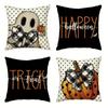 Funda de Almohada de Halloween al Por Mayor de Amazon Transfronteriza Popular Temu Lino Felpa Cuadrada Funda de Almohada Funda de Almohada Cómoda