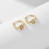 Um brinco de círculo pequeno de prata esterlina com diamante requintado multi-uso brincos estilo frio ins brinco da moda tendência brinco brinco fivela de brinco
