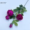 Simulación de rosa de té de cabeza múltiple rosa de rama alta arreglo floral para auditorio de boda guía de camino decoración interior flor falsa material floral de comercio exterior