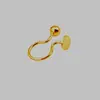 Pendientes de bricolaje, accesorios de joyería, pendientes falsos con clip en forma de U sin perforar, con incrustaciones de diamantes y anilla colgante, material de joyería para pendientes colgantes.