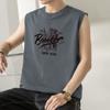 Camiseta sin mangas de algodón para hombre, ropa de verano, chaleco deportivo holgado para fitness, camiseta interior estampada con vallas de baloncesto