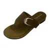 Chanclas Retro con Hebilla Estilo Coreano para Mujer, Pantuflas de Suela Gruesa para Uso en Exteriores, Nuevas Pantuflas de Gamuza Verano 2026