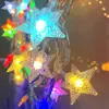 Bola Redonda Sino de Floco de Neve Rena Árvore de Natal Estrela Luz Decoração de Natal Luz de Ambiente para Quarto Fio de Luzes