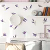 Fun-F1110 Pintado Lavanda Fresca Dormitorio Sala de Estar Estudio Bricolaje Decoración del Hogar Pegatina de Pared Autoadhesiva
