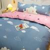 Conjunto de Cama de Dormitório para Estudantes Universitários Três Peças 100% Algodão Algodão Puro Lençol Capa de Edredom Colchão Cama de Solteiro Conjunto de Seis Peças