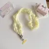 Lanyard de Teléfono de Organza con Volantes Dulces de Moda de Alta Gama, Llavero Cruzado, Colgante para Bolso