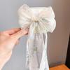 Acessórios de cabelo antigos para crianças Hanfu Headwear Little Girl Hairpin Bow Ribbon Princess Hairpin Side Clip Back Head Acessórios para o cabelo