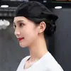 Gorro de chef de hotel, gorra de trabajo para camarero, sombrero unisex para tiendas de pasteles y té de leche, boina para cocina y catering con logotipo impreso