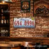 Arte metálico estilo vintage para exportación, con diseños digitales, apto para decoración de pared de garaje, 15x30 cm, arte de pared de hierro forjado, hojalata