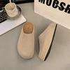 Para Personas Menudas, Estos Zapatos Aumentan la Altura en 5 cm ~ Mocasines Gruesos de Cuero Genuino Estilo Birkenstock para Mujer, Nuevos Zapatos Mule de Punta Cerrada para Primavera/Verano