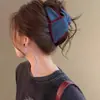 Novo Estilo de Verão Grande Presilha de Cabelo Triangular para Mulheres, Grampo de Cabelo de Alta Qualidade e com Volume para a Parte de Trás da Cabeça, Acessório de Cabelo de Renda