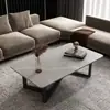 Mesa de centro de pizarra Moderna Simple Pequeño Apartamento Sala de estar Hogar Mesa de té Estilo Italiano Oficina Mesa Larga Baja
