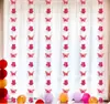 Cordão de Borboletas com Palavras Felizes, Decoração 3D para Sala de Casamento, Cena de Noivado, Cortinas para Sala de Casa Nova, Arranjo para Janela de Canto, Suprimentos para Casamento