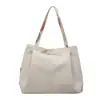 Bolso casual nuevo de gran capacidad para mujer, bolso de hombro de moda para el trabajo, bolso tote de lona simple y versátil, bolsa de compras, moderno