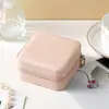 Mini Caja de Almacenamiento Portátil para Joyas con Cerradura, Caja de Joyas de Viaje de Cuero PU, Forro de Terciopelo de Alta Gama para Pendientes, Collares y Anillos