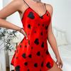 Denilyn Europeu e Americano Verão Pijama de Seda Gelo Sexy Feminino Saia Simulação Seda Sem Encosto Camisola Amor Saia
