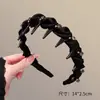 Diadema de Lentejuelas con Forma de Ola de Caña Alta para Mujer Modelo Nuevo 2026 Diadema de Uso Diario con Dientes Pinza para el Cabello Antideslizante para Lavarse la Cara