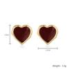 Aretes Franceses de Encuentro Corazón Gota de Aceite Dulce Pequeña Fragancia Nicho Aretes en Forma de Corazón Nuevo Estilo Exquisito