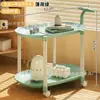 Mesa Lateral Móvil Creativa Minimalista Moderna para Exteriores Carrito Estante de Almacenamiento con Ruedas Estante para Snacks Mesa de Camping para Exteriores
