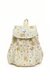 Mochila de lunares estilo coreano para niñas, linda mochila escolar de estudiante con lazo, mochila mini de cordón de alta apariencia, dulce para viajes