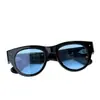 Jmm Rollingsun Moda Europea y Americana Nueva Lujo Gafas de Sol con Montura Redonda Turquesa Anti-UV Gafas de Sol de Moda